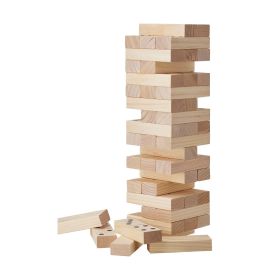VEVOR Tumbling Timber Toy, 54 Blocks Medium Tumble Tower Blocks Game, Pine Wood Tumbling Tower Game with Carry Bag and Scoreboard
