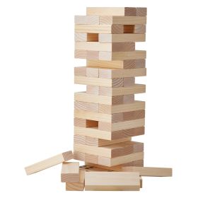 VEVOR Tumbling Timber Toy, 60 Blocks Giant Tumble Tower Blocks Game, Pine Wood Tumbling Tower Game with Carry Bag and Scoreboard, Wooden Stacking