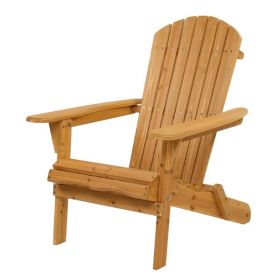 [Replace 54610110]Folding Wooden Adirondack Lounger Chair with Natural Finish