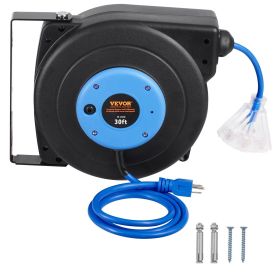 VEVOR Retractable Extension Cord Reel, 30 FT