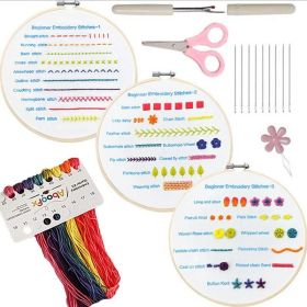 English Novice Handmade Sewing Kit Lu Embroidery Cross Practice Bag (Option: Style1-Bamboo Stretch 20cm)