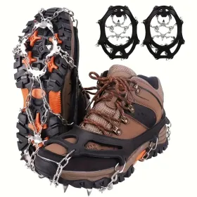 Universal Anti-slip Grip Spikes, Upgraded Universal Anti-slip Spikes For Ice Skates And Boots, With 19 Steel Spikes, Ice And Snow Grip Spikes, Su (Option: L)